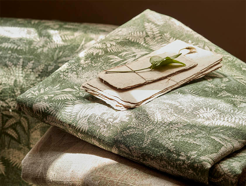 RHS Botanicals Ferns Toile Spring Green